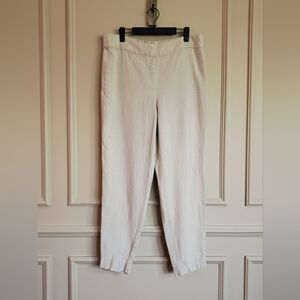 Eileen Fisher Organic Beige straight leg pant in cream white size M